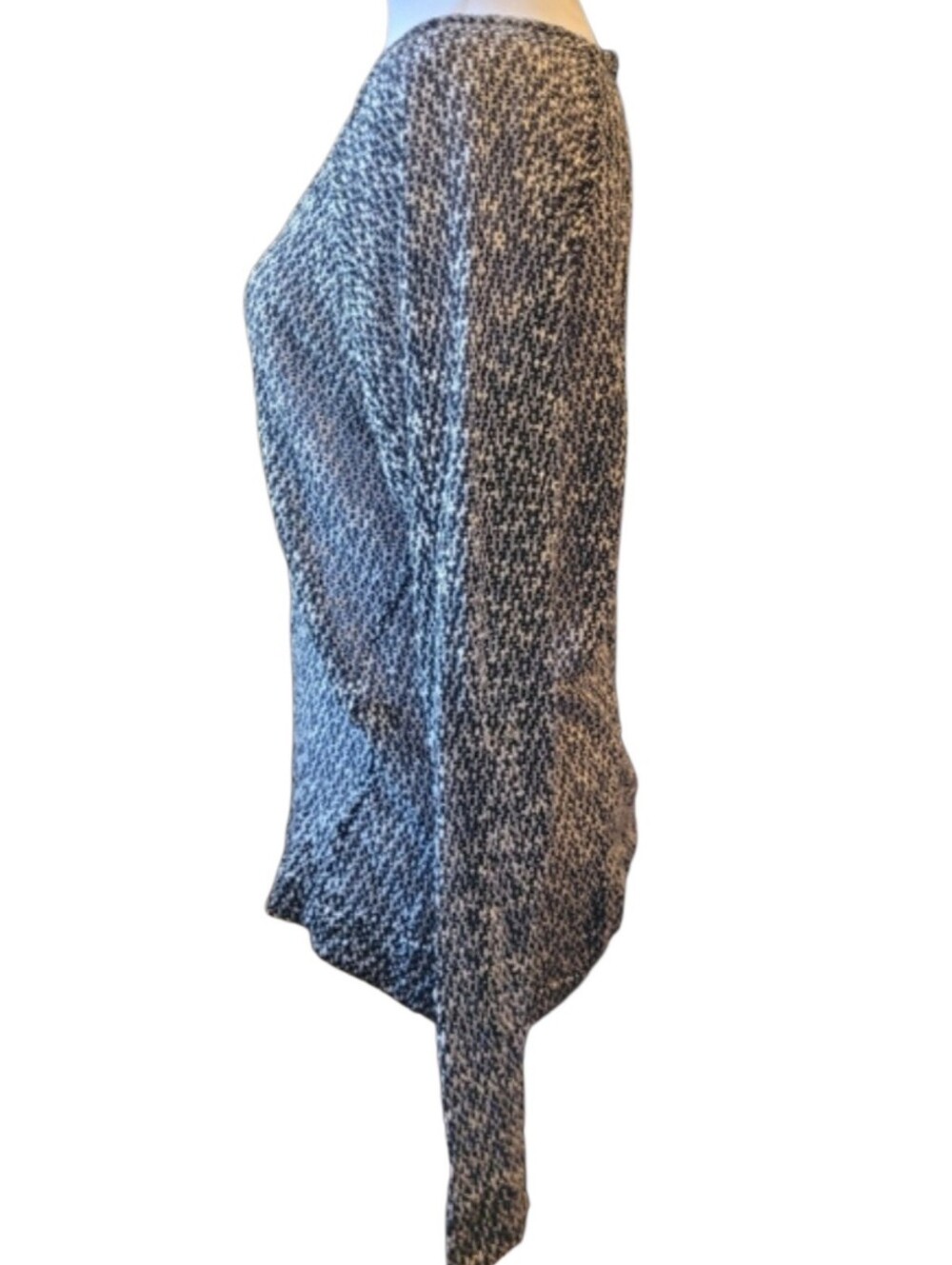 Eclipse Women's Black & White Marled Crew Neck Sweater